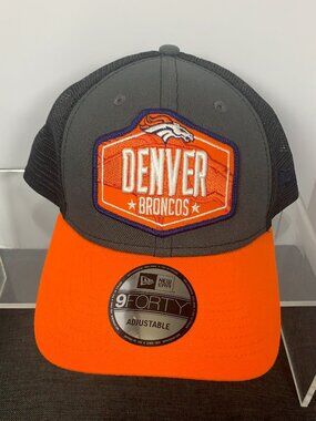 Denver Broncos Patch Logo Mesh Back Hat New Era 9FORTY
